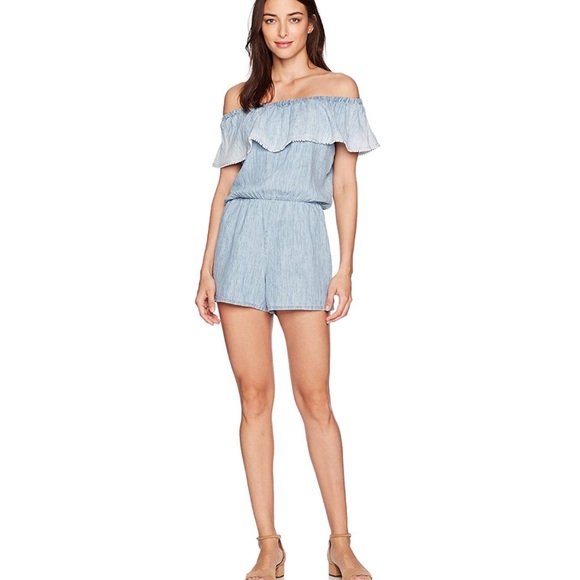 michael stars off shoulder jumpsuit